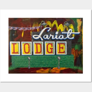 Abstract Neon Landmark Series: Lariat Lodge Posters and Art